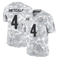 P.Steelers #4 DK Metcalf Player Arctic Camo Limited Salute To Service Home Game Odoa Stitched Jerseys