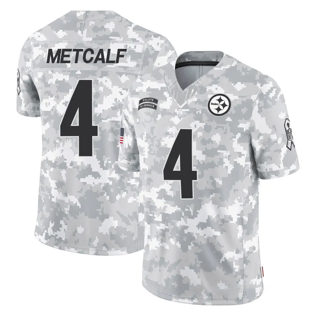 P.Steelers #4 DK Metcalf Player Arctic Camo Limited Salute To Service Home Game Odoa Stitched Jerseys