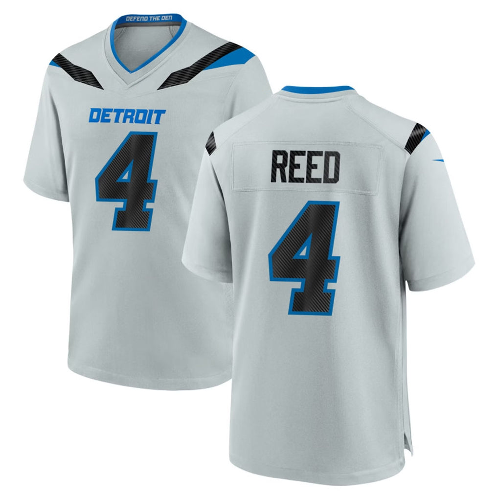 D.Lions #4 D.J. Reed Player Silver 2026 Rivalries Collection Home Game Odoa Stitched Jerseys