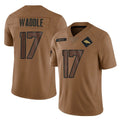 D.Broncos #17 Jaylen Waddle Player Brown Salute To Service Limited Odoa Stitched Jerseys