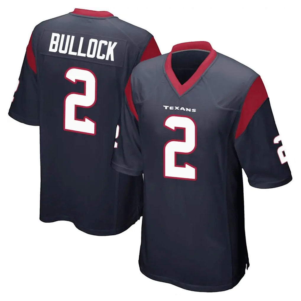 H.Texans #2 Calen Bullock Player Navy Home Game Odoa Stitched Jerseys