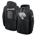 J.Jaguars #6 Antonio Johnson Player 2026 Black Logo Pullover Hoodies Limited Game Odoa Stitched Jerseys