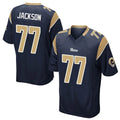 LA.Rams #77 Alaric Jackson Player Navy Home Game Odoa Stitched Jerseys