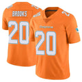 M.Dolphins #20 Jordyn Brooks Player Orange Limited Home Game Odoa Stitched Jerseys