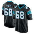 C.Panthers #68 Damien Lewis Player Black Home Game Odoa Stitched Jerseys