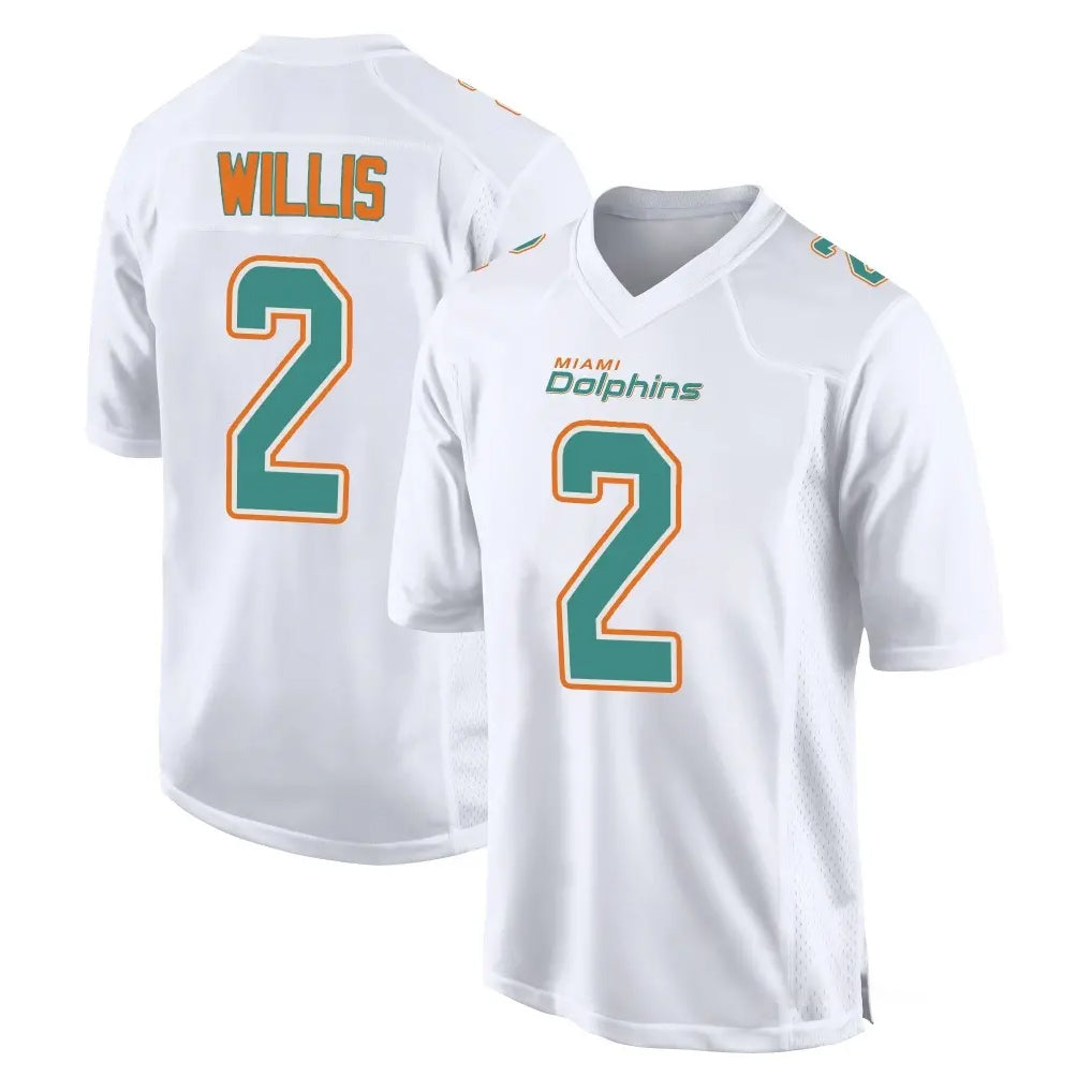 M.Dolphins #2 Malik Willis Player White Fashion Home Game Odoa Stitched Jerseys
