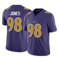 B.Ravens #98 Travis Jones Player Purple Vapor F.U.S.E. Limited Odoa Stitched Jerseys