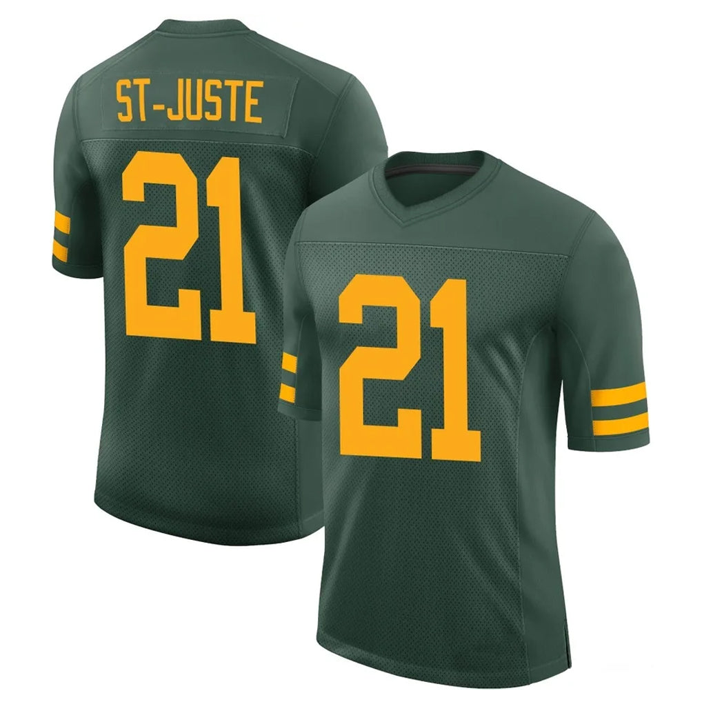 GB.Packers #21 Benjamin St-Juste Player Green Alternate Vapor Home Game Odoa Stitched Jerseys