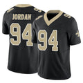 NO.Saints #94 Cameron Jordan Player Black Limited Vapor F.U.S.E. Home Game Odoa Stitched Jerseys