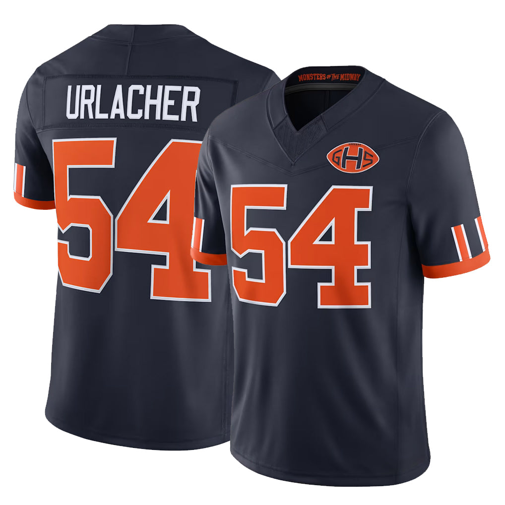 C.Bears #54 Brian Urlacher Player Navy Limited 2026 Rivalries Collection Home Game Odoa Stitched Jerseys