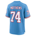 Odoa T.Titans #74 Bruce Matthews Light Blue Retired Player Alternate Game Jersey
