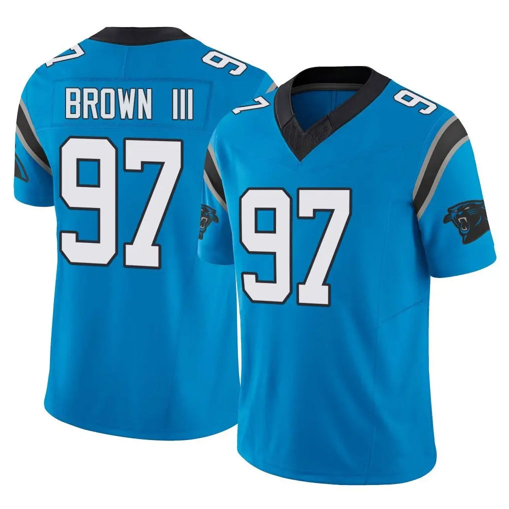 C.Panthers #97 Bobby Brown III Player Blue Vapor F.U.S.E. Limited Home Game Odoa Stitched Jerseys