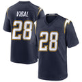 LA.Chargers #28 Kimani Vidal Player Navy Alternate Home Game Odoa Stitched Jerseys
