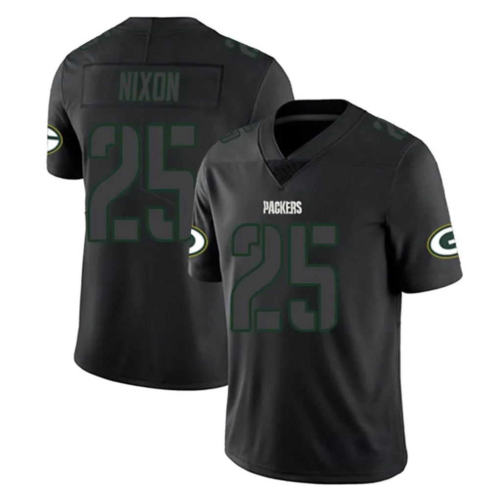 GB.Packers #25 Keisean Nixon Player Black Impact Limited Home Game Odoa Stitched Jerseys