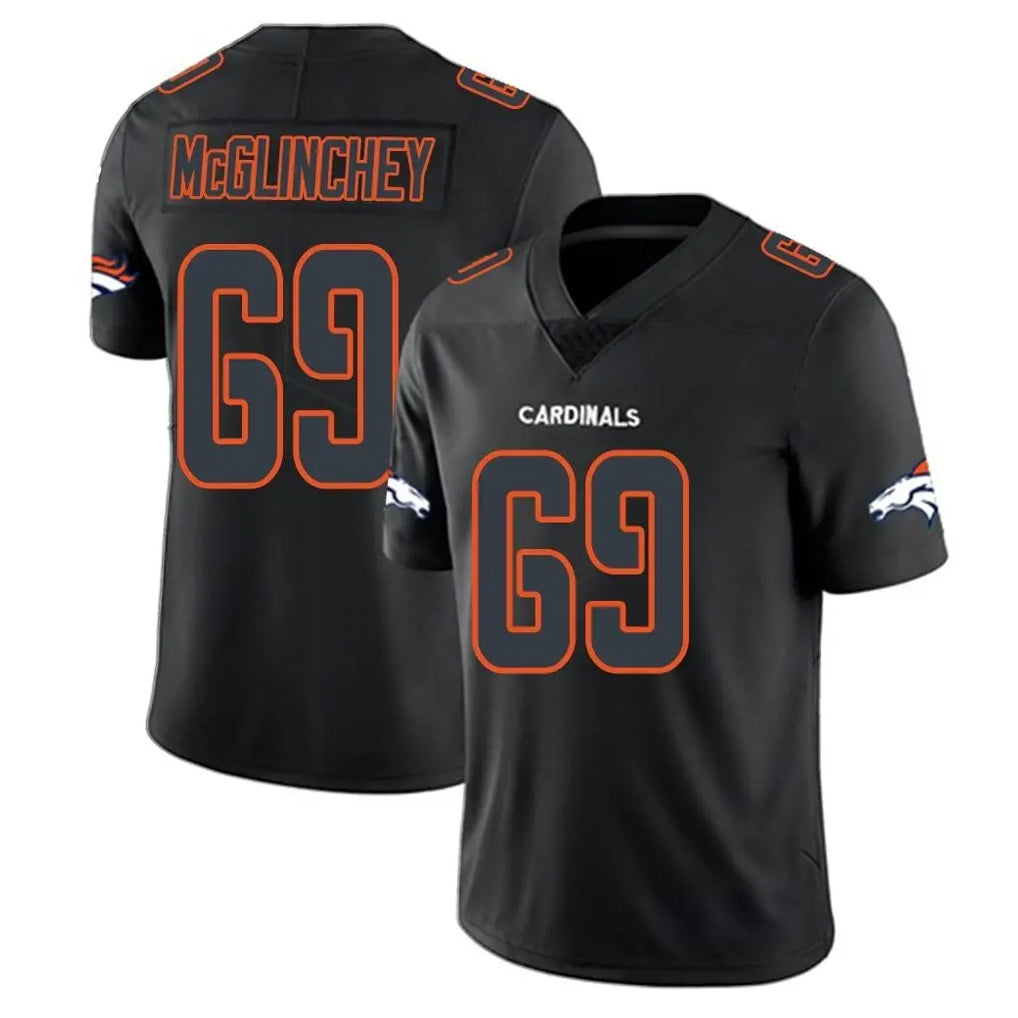 D.Broncos #69 Mike McGlinchey Player Black Impact Limited Game Odoa Stitched Jerseys