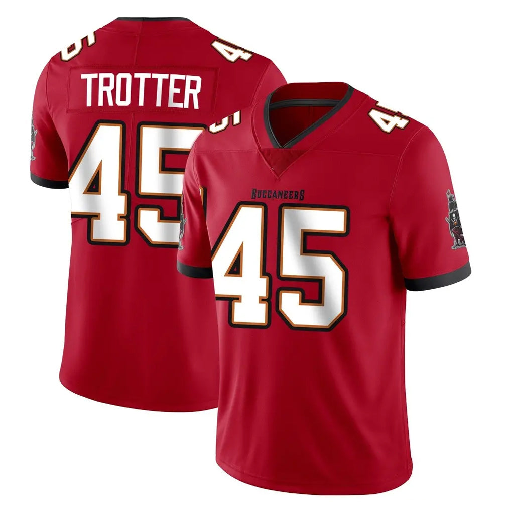 TB.Buccaneers #45 Josiah Trotte Player Red Limited Vapor Home Game Odoa Stitched Jerseys