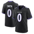 B.Ravens #0 Roquan Smith Player Black Home Game Odoa Stitched Jerseys