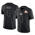KC.Chiefs #4 Rashee Rice Player Black Limited Reflective Game Stitched Jerseys