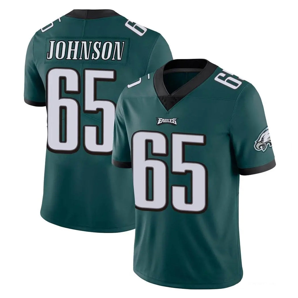 P.Eagles #65 Lane Johnson Player Team Color Green Vapor Untouchable Home Game Odoa Stitched Jerseys