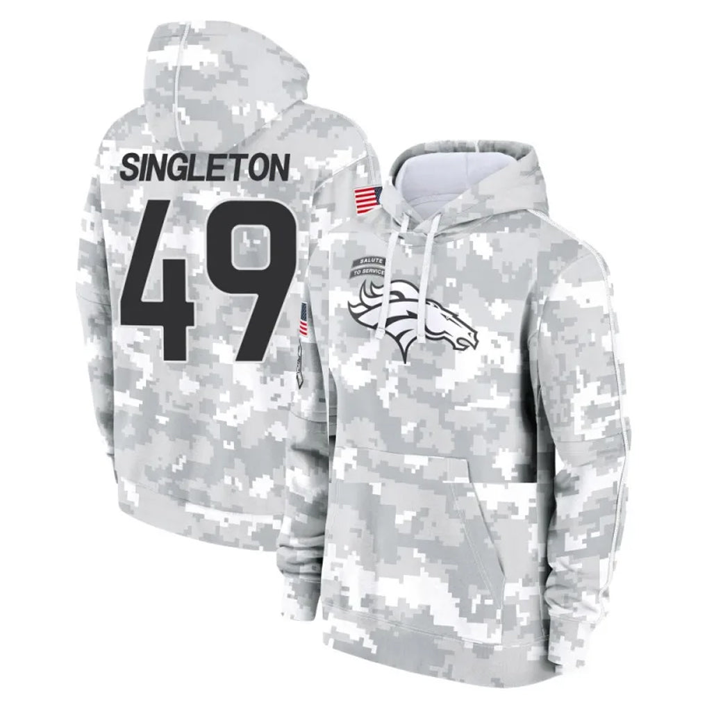 D.Broncos #49 Alex Singleton Player Arctic Camo Salute to Service Hoodies Limited Game Odoa Stitched Jerseys