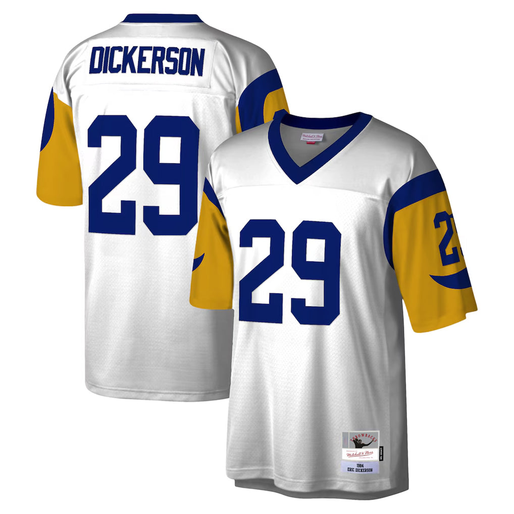 LA.Rams #29 Eric Dickerson Player White Mitchell & Ness Legacy Replica Odoa Stitched Jerseys