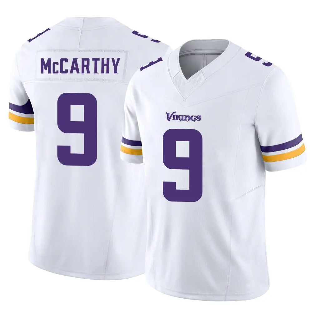M.Vikings #9 J.J. McCarthy Player White Limited Vapor F.U.S.E. Home Game Odoa Stitched Jerseys