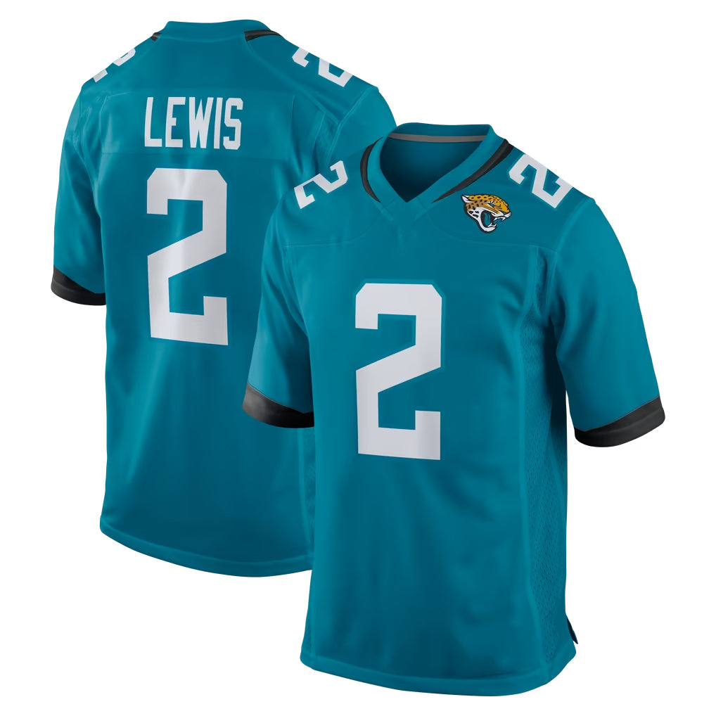 J.Jaguars #2 Jourdan Lewis Player Teal Home Game Odoa Stitched Jerseys