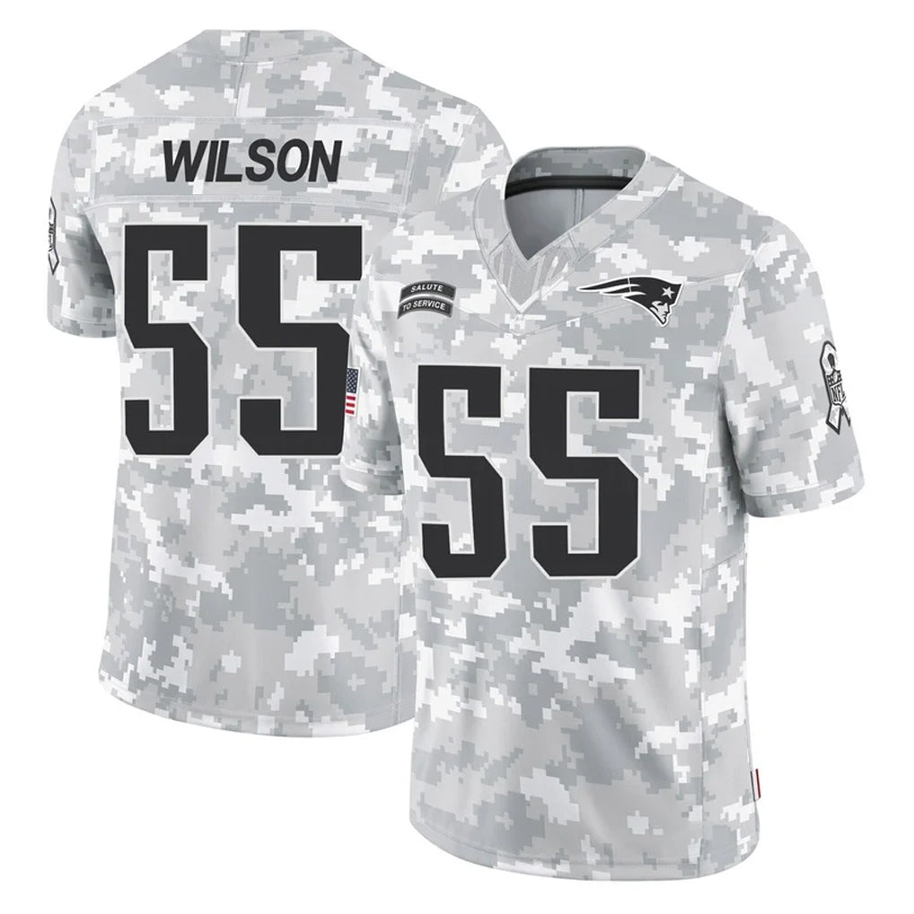 NE.Patriots #55 Jared Wilson Player Arctic Camo Salute To Service Limited Game Odoa Stitched Jerseys