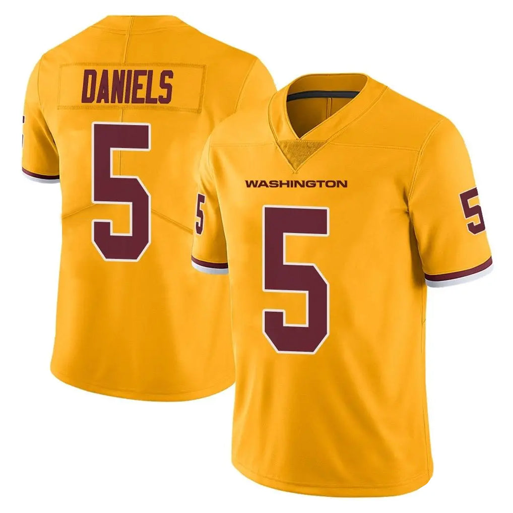 W.Commanders #5 Jayden Daniels Player Gold Limited Color Rush Home Game Odoa Stitched Jerseys