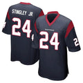H.Texans #24 Derek Stingley Jr. Player Navy Home Game Odoa Stitched Jerseys