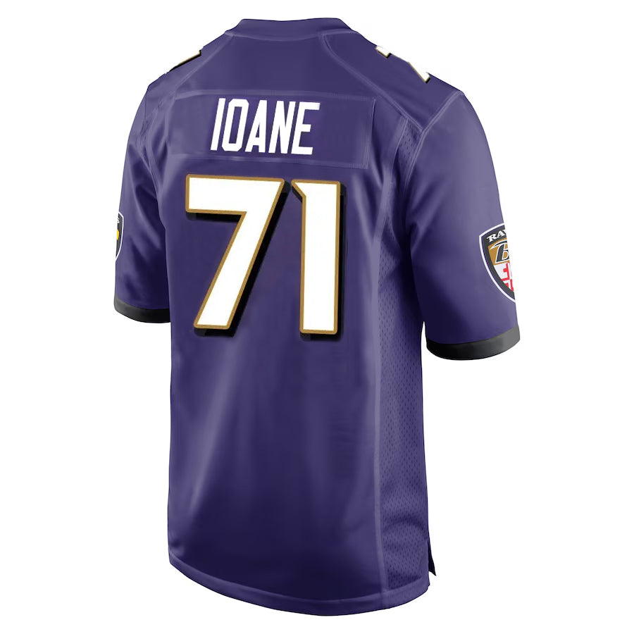 B.Ravens #71 Olaivavega Ioane Player Purple Alternate Home Odoa Stitched Jerseys