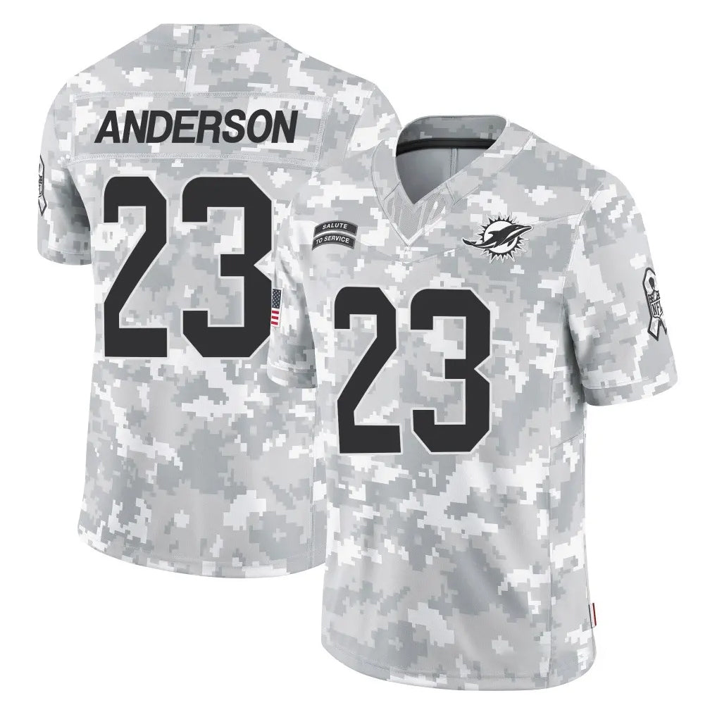 M.Dolphins #23 Zayne Anderson Player Arctic Camo Salute To Service Limited Game Odoa Stitched Jerseys