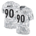 P.Steelers #90 T.J. Watt Player Arctic Camo Limited Salute To Service Home Game Odoa Stitched Jerseys