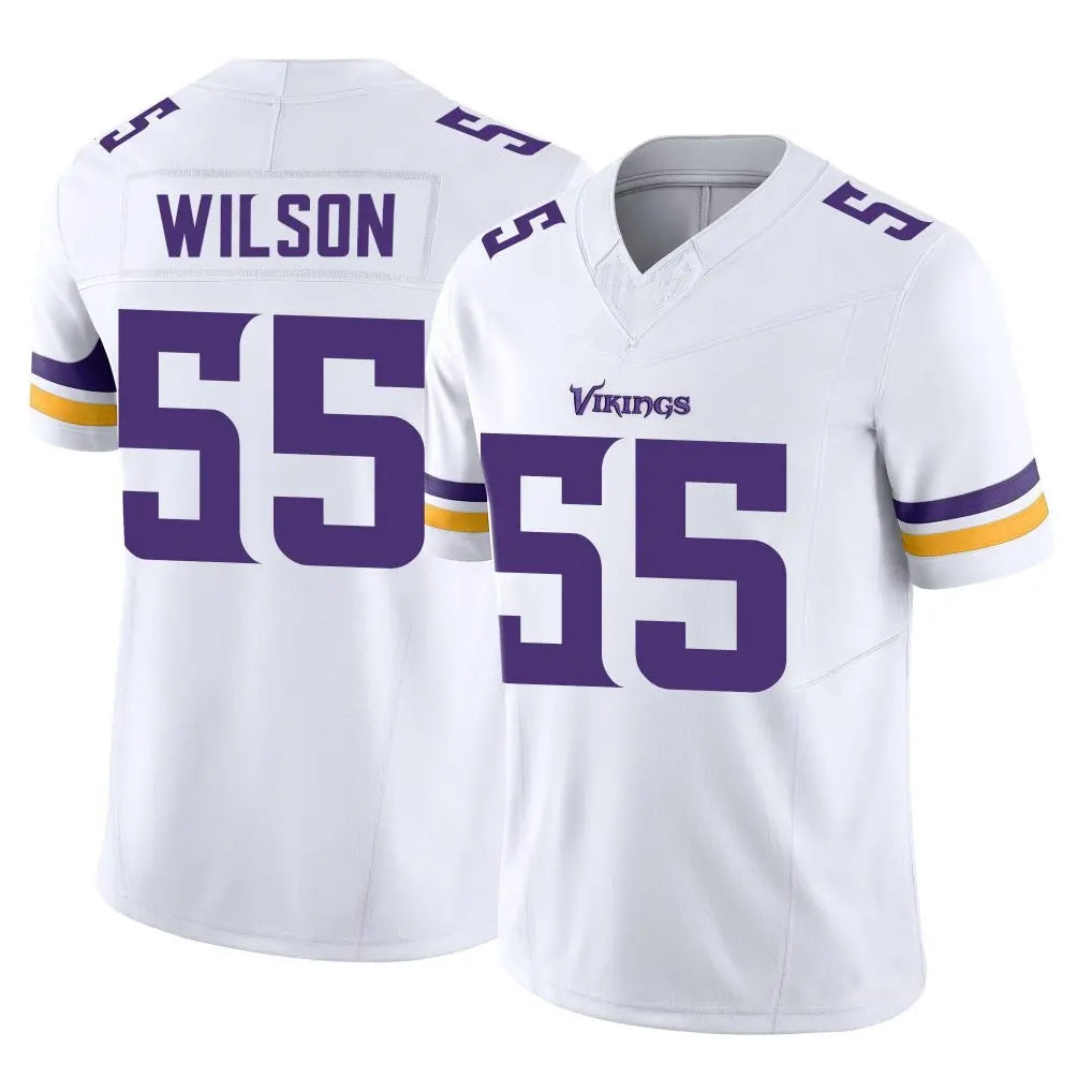 M.Vikings #55 Eric Wilson Player White Limited Vapor F.U.S.E. Home Game Odoa Stitched Jerseys