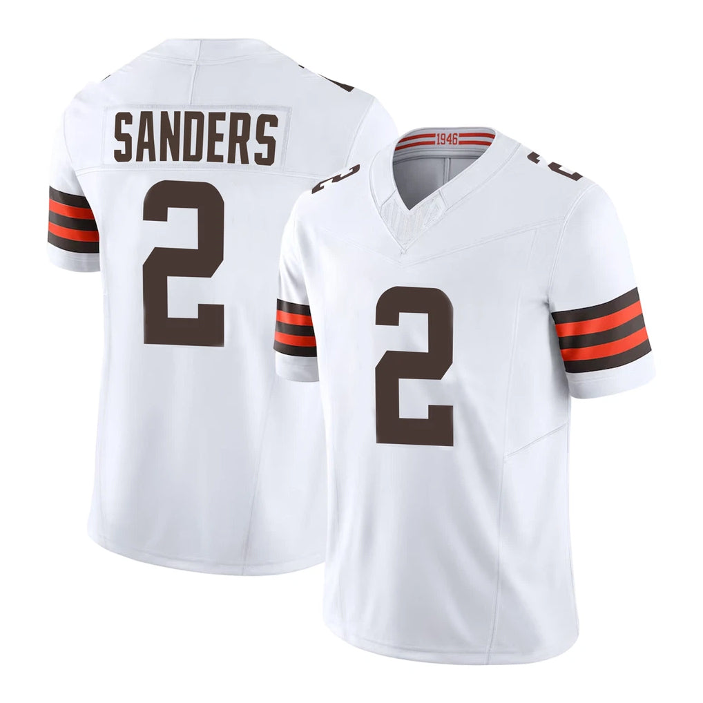 C.Browns #2 Shedeur Sanders Player White Vapor F.U.S.E. Limited Home Game Odoa Stitched Jerseys