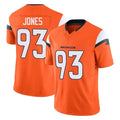 D.Broncos #93 D.J. Jones Player Orange Vapor F.U.S.E. Limited Home Game Odoa Stitched Jerseys