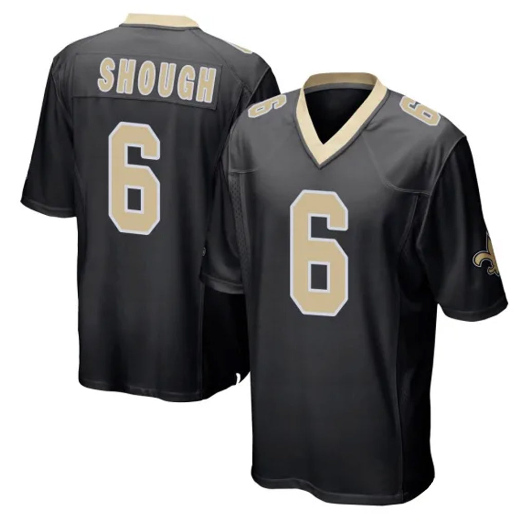 NO.Saints #6 Tyler Shough Player Black Home Game Odoa Stitched Jerseys