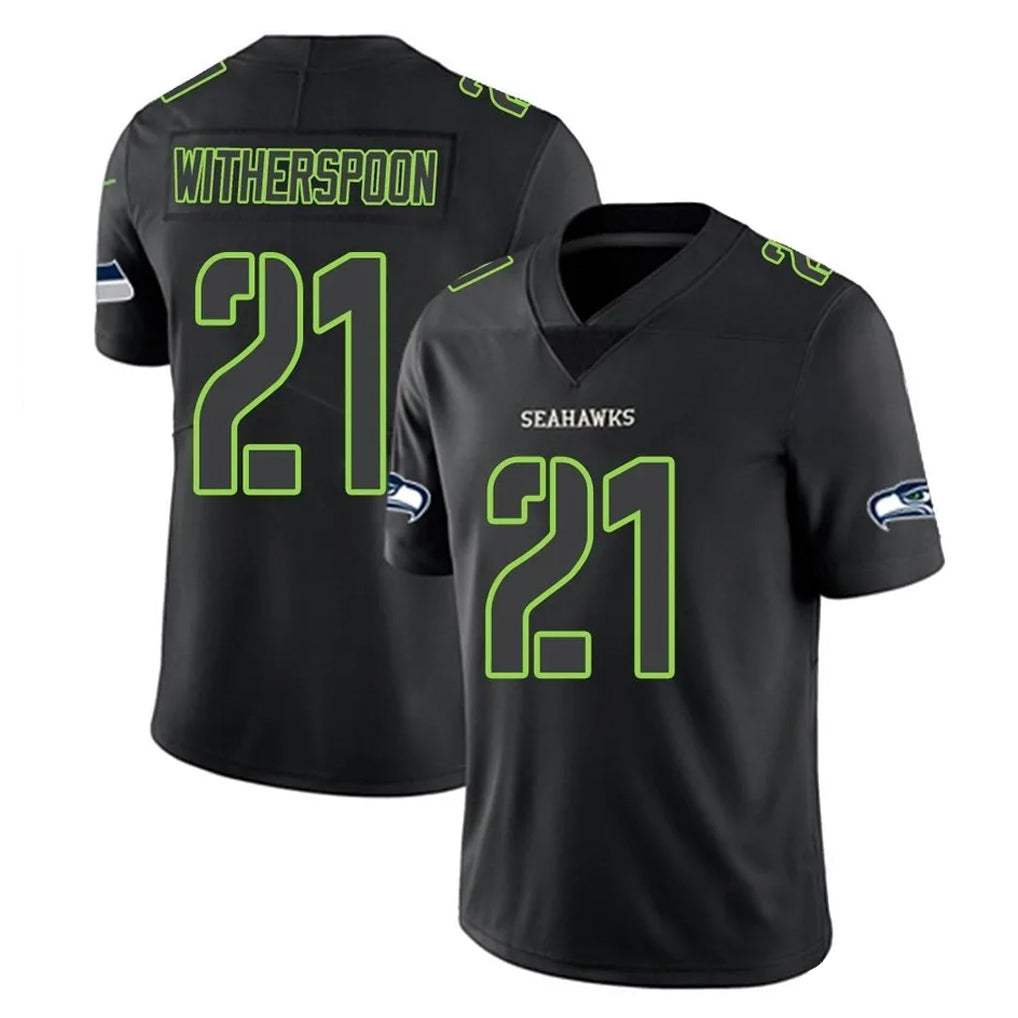 S.Seahawks #21 Devon Witherspoon Player Black Impact Limited Home Game Odoa Stitched Jerseys