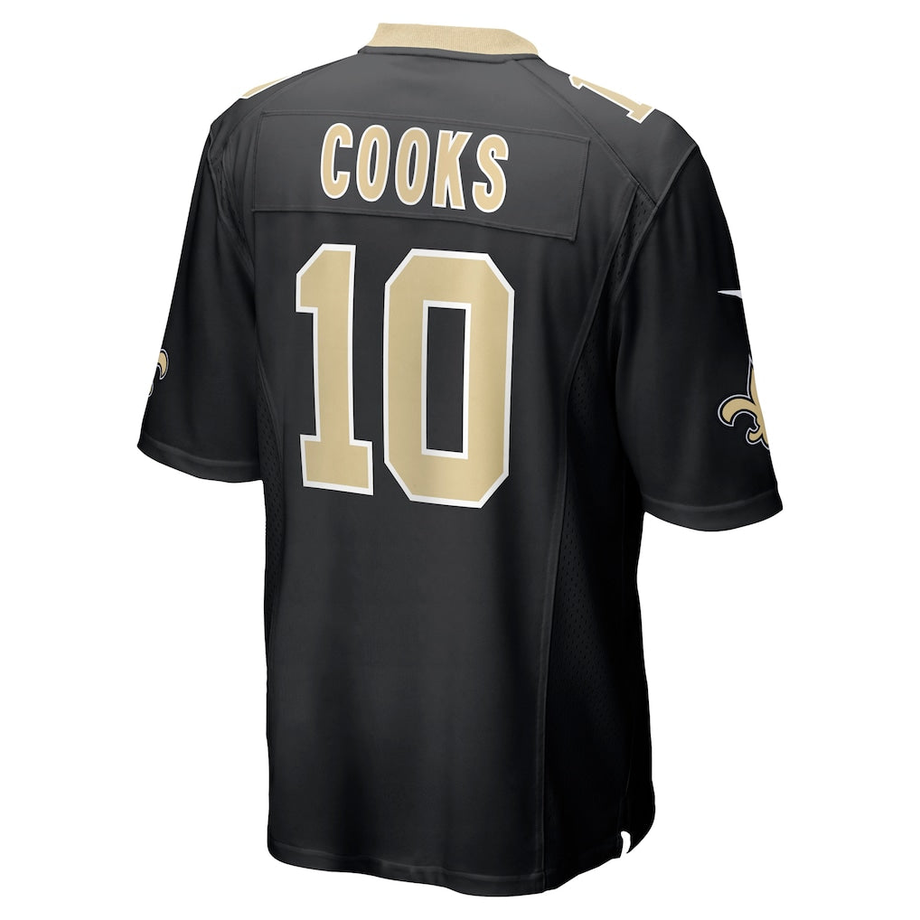 Odoa NO.Saints #10 Brandin Cooks Black Team Game Jersey