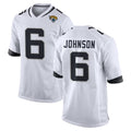 J.Jaguars #6 Antonio Johnson Player White Home Game Odoa Stitched Jerseys
