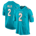 M.Dolphins #2 Malik Willis Player Aqua Home Game Odoa Stitched Jerseys