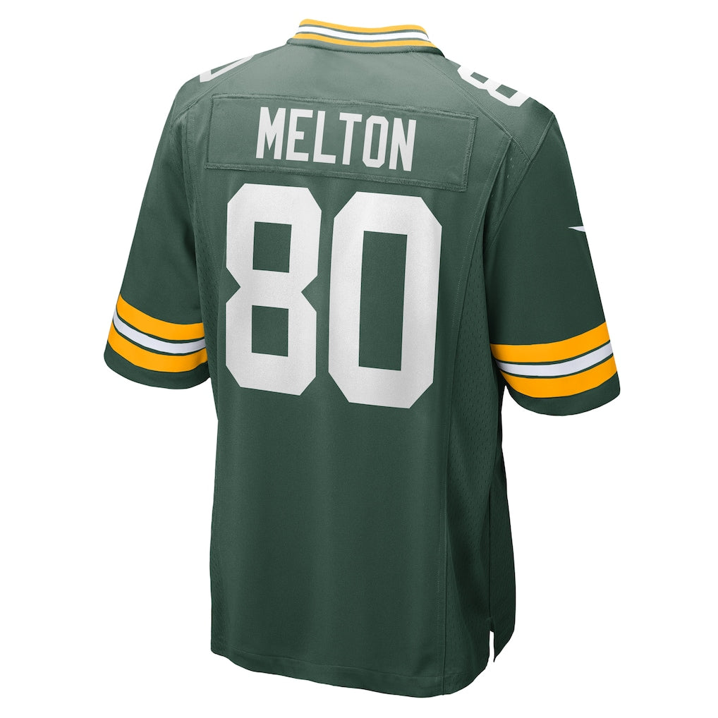 Odoa GB.Packers #80 Bo Melton Green Home Game Player Jersey