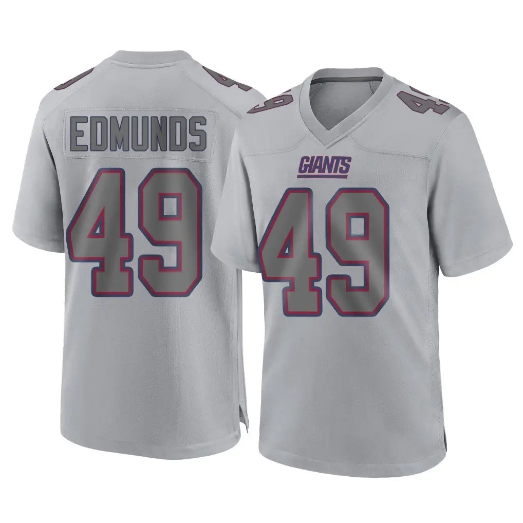 NY.Giants #49 Tremaine Edmunds Player Gray Atmosphere Fashion Limited Game Odoa Stitched Jerseys