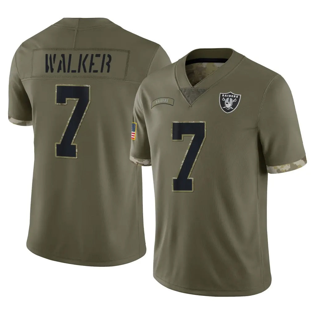 LV.Raiders #7 Quay Walker Player Olive Salute To Service Limited Odoa Stitched Jerseys