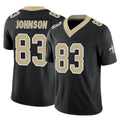 NO.Saints #83 Juwan Johnson Player Black Limited Vapor F.U.S.E. Home Game Odoa Stitched Jerseys