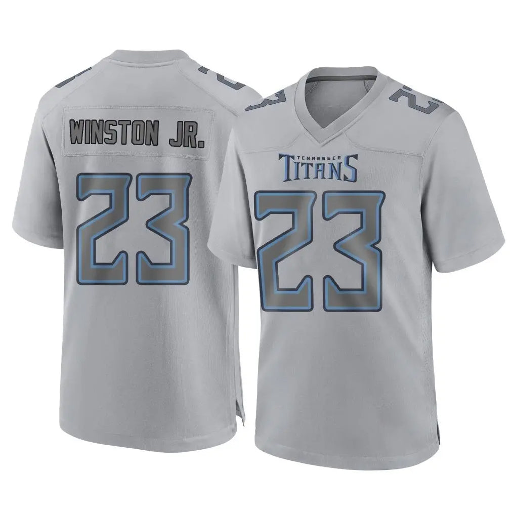 T.Titans #23 Kevin Winston Jr. Player Gray Atmosphere Fashion Home Game Odoa Stitched Jerseys