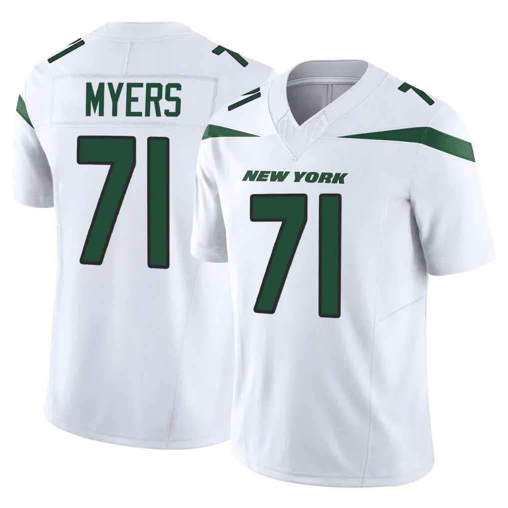NY.Jets #71 Josh Myers Player White Limited Vapor F.U.S.E. Home Game Odoa Stitched Jerseys