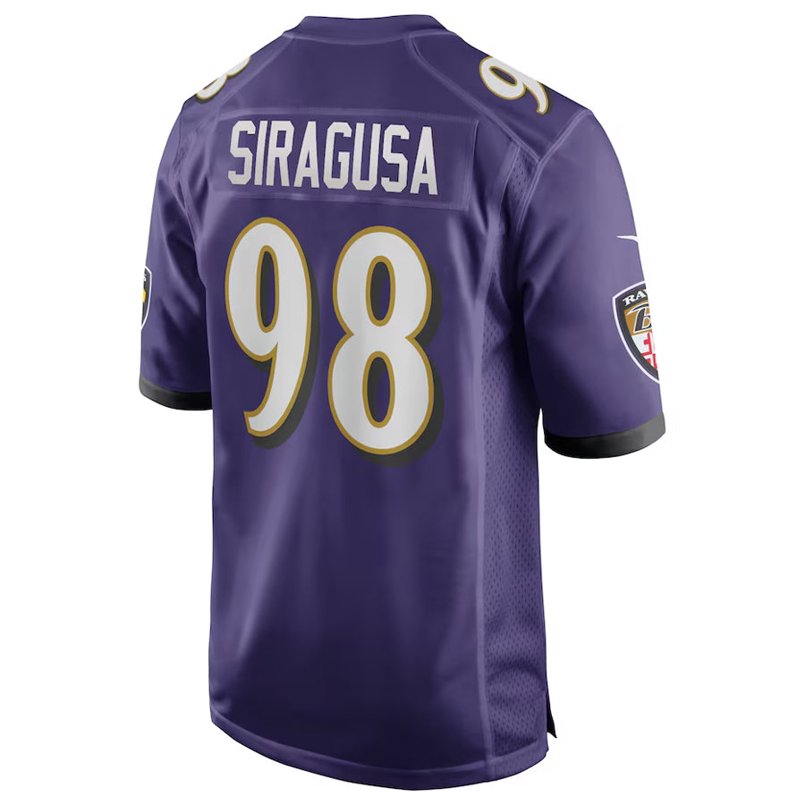 B.Ravens #98 Tony Siragusa Player Purple Alternate Home Game Odoa Stitched Jerseys