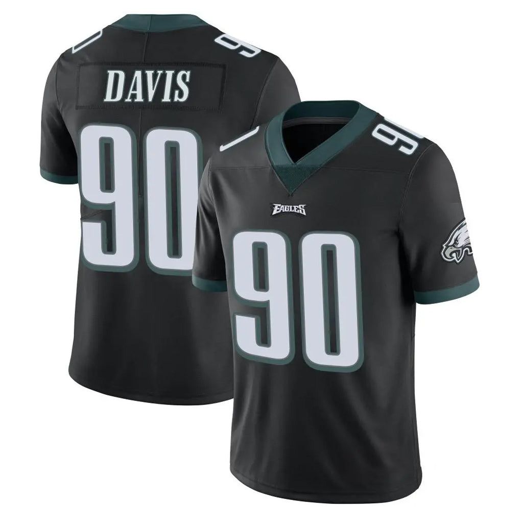 P.Eagles #90 Jordan Davis Player Black Limited Vapor Untouchable Home Game Odoa Stitched Jerseys