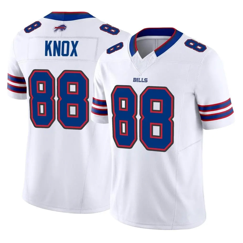 B.Bills #88 Dawson Knox Player White Vapor F.U.S.E. Limited Home Game Odoa Stitched Jerseys